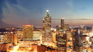 City skyline night lights buildings 2 - dr. atl free wallpaper
