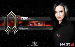 Woman black hair blue eyes - mass effect free wallpaper