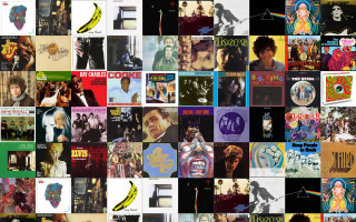 Album collage variety covers images - dynamic composition free wallpaper for desktop