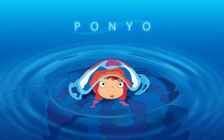 Cartoon character floating water hat - a red cap free wallpaper