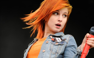 Orange hair microphone jean jacket - orange free wallpaper