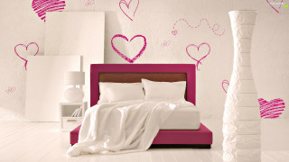 Pink headboard white blanket pink - a white blanket free wallpaper