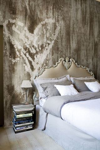 Bed white headboard books bedroom - a cave painting free wallpaper for mobile