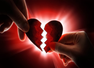 Broken heart hands red light - a broken heart free wallpaper