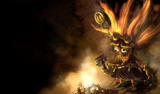 Person fire clock head forehead - their forehead free wallpaper