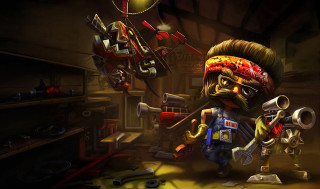 Cartoon character wrench garage tools - ed roth free wallpaper