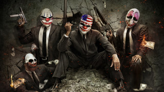 Masked men suits guns money 2 - a pile of money free wallpaper