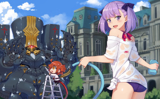 Girl monster ladder short skirt - a short skirt free wallpaper