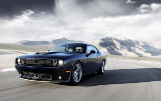 Black dodge car driving road 2 - a.d.m. cooper free wallpaper