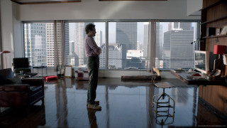 Man standing living room window - clyfford still free wallpaper