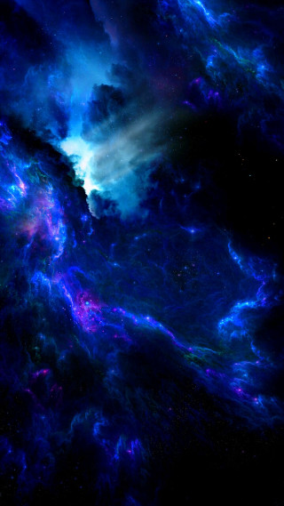 Large blue purple space stars - smaller free wallpaper for mobile