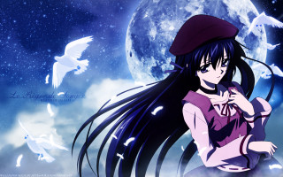 Girl hat night sky moon - a night sky free wallpaper