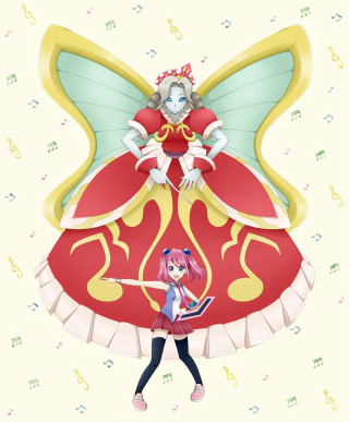 Cartoon character red dress yellow 2 - free fantasy wallpaper