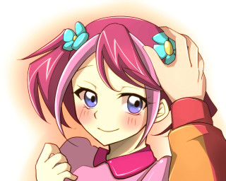 Cartoon girl pink hair scarf - a pink scarf free wallpaper