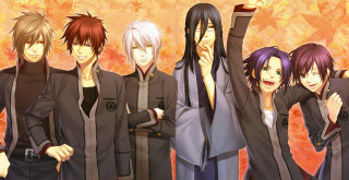 Anime group hands up obscured - anime visual free wallpaper