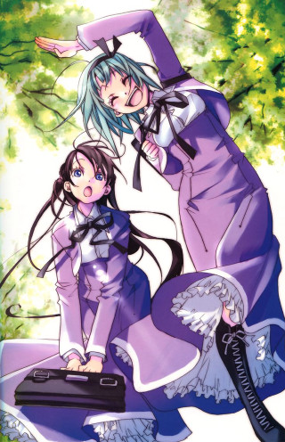 Anime couple bench park trees - tree free wallpaper for mobile