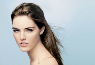 Woman ponytail blue eyes hair - shaded free wallpaper