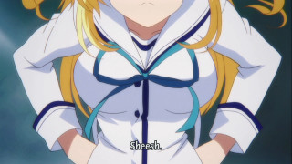 Blonde girl white shirt blue 2 - menacing free wallpaper