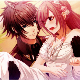 Anime couple hugging sunset sky - a couple of anime characters free wallpaper for tablet