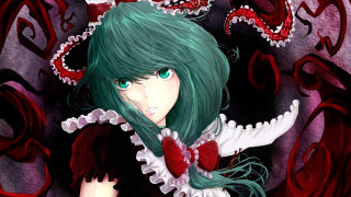 Girl green hair red heart - green hair free wallpaper for desktop