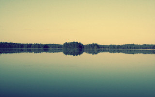 Lake trees sky clouds foreground - lake free wallpaper