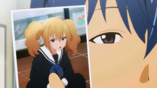 Blue haired girl kyoto animation - a black shirt free wallpaper for desktop