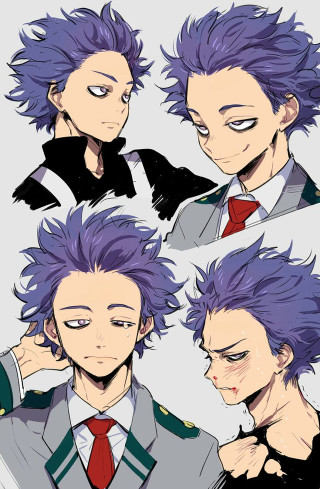 Man purple hair tie neck - free portrait wallpaper