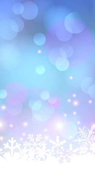 Blue white snowflakes bubbles air - free abstract wallpaper