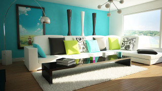 Living room couch coffee table - vray free wallpaper