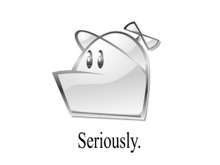 White logo black lettering seriously - a white logo free wallpaper