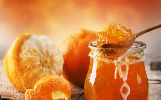 Orange jam spoon orange peel - a jar free wallpaper