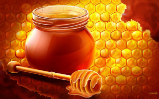 Honeycomb honey jar honeystick autumn - fructose free wallpaper for desktop