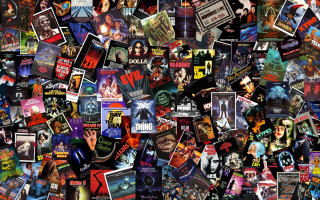 Movie collage posters stickers wall - cinema free wallpaper for desktop