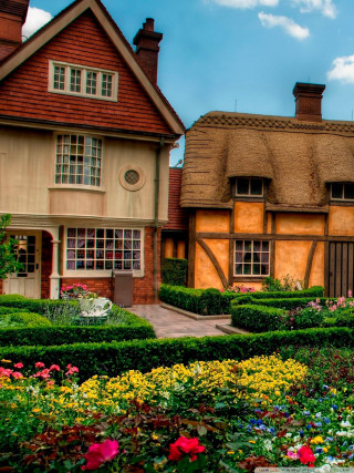 House garden hedge boxwood hedge - kinkade free wallpaper for mobile