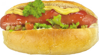 Hot dog mustard ketchup bun - a hot dog free wallpaper