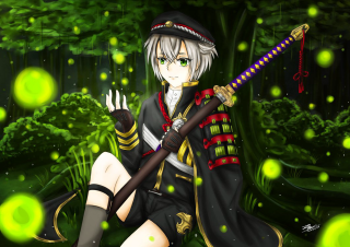 Woman black outfit sword forest - a sword in a forest free wallpaper