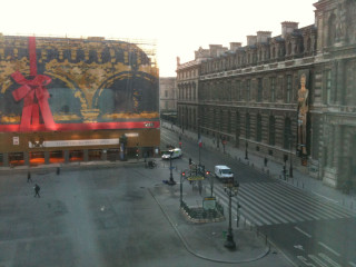 City street large building red 2 - charles angrand free wallpaper