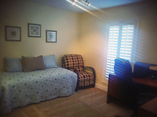 Bedroom desk chair window digital - blind free wallpaper