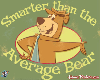 Cartoon bear with tie smarter - a cartoon bear free wallpaper