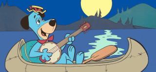 Cartoon dog playing guitar canoe - barron storey free wallpaper for desktop
