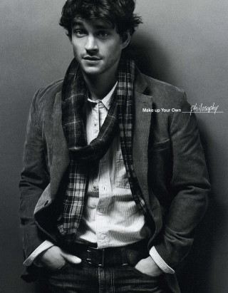 Man jacket tie standing wall - a marble sculpture free wallpaper for mobile