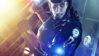 Futuristic man suit light device - futurism free wallpaper