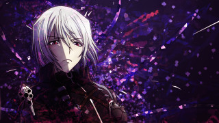 Man white hair black outfit - white hair free wallpaper