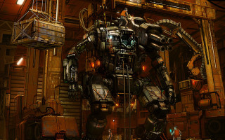 Giant robot room boxes clock - box free wallpaper for desktop