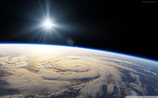 Satellite view hurricane space image - shining free wallpaper