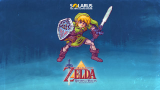 Link sword shield blonde night - a cartoon character holding free wallpaper for desktop