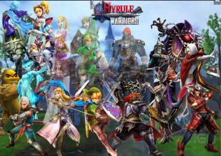 Hyrule warriors group posing swords - sword and armor free wallpaper
