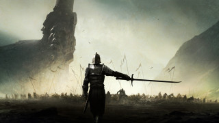 Man armor sword field grass - dark soul free wallpaper