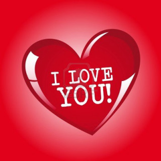 Red heart love you japanese - a white heart free wallpaper for tablet