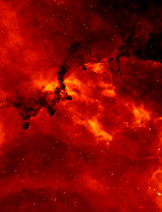 Red yellow star field black - nebula free wallpaper for mobile